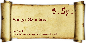 Varga Szeréna névjegykártya