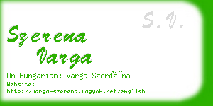 szerena varga business card
